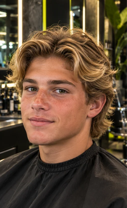 Surfer flow, front three-quarter view of the same client